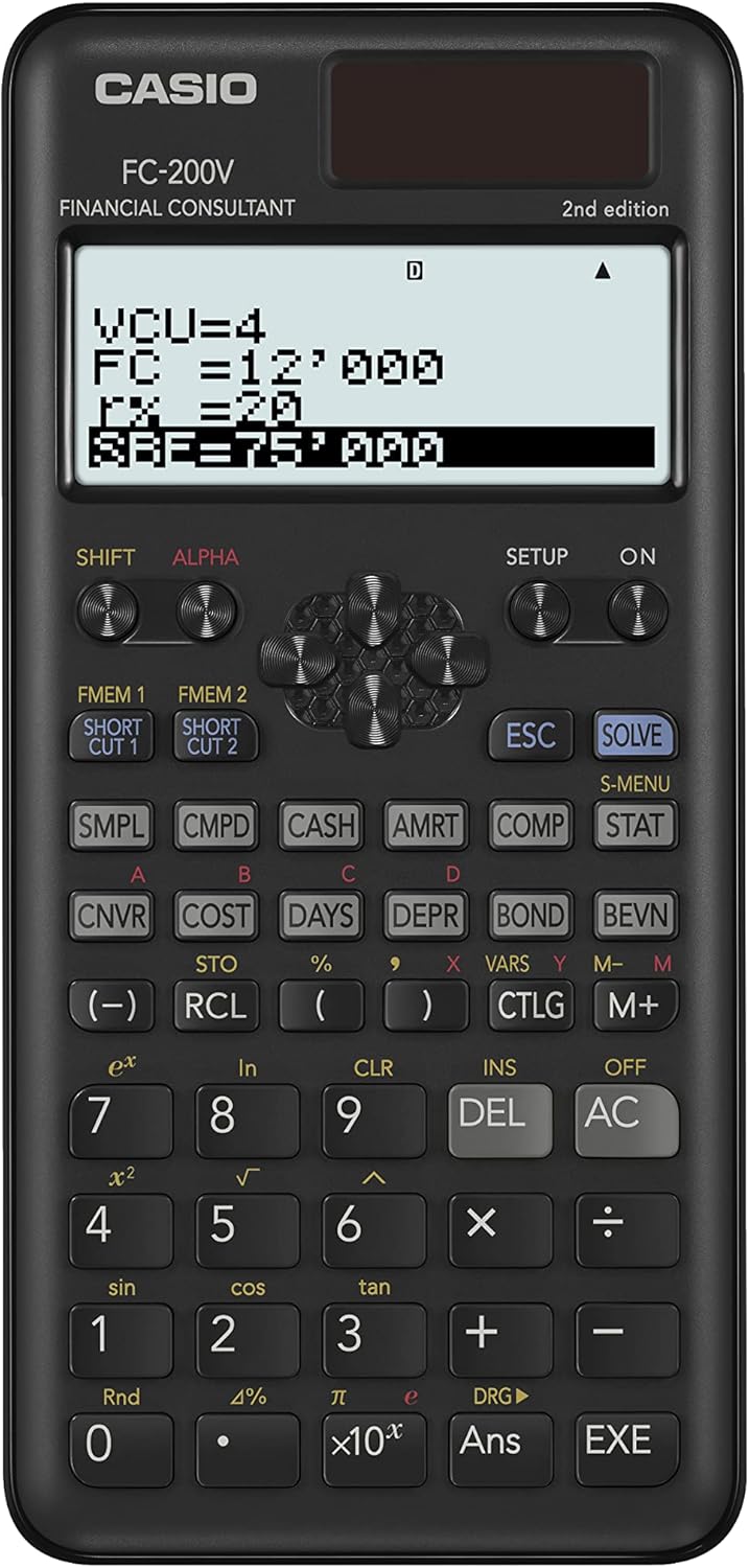 Casio Financial Calculator - FC 200V2 | Advanced Features for Accurate Calculations