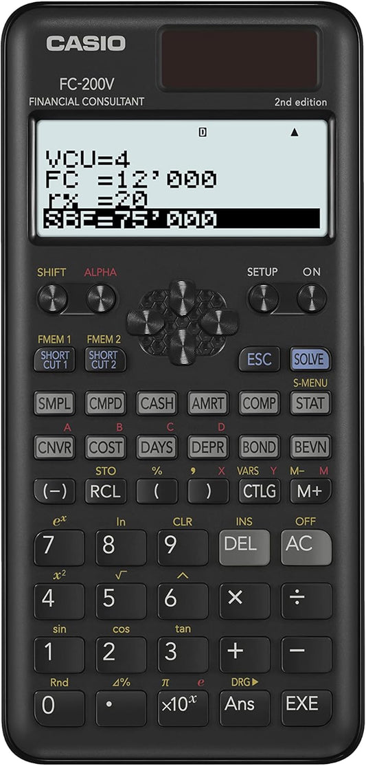 Casio Financial Calculator - FC 200V2 | Advanced Features for Accurate Calculations