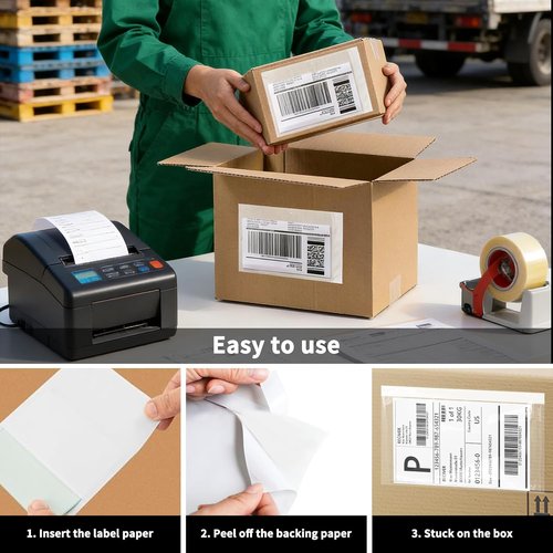 9527 Clear Adhesive Packing List Envelopes - 7.5" x 5.5" | 800 Pack for Shipping Labels