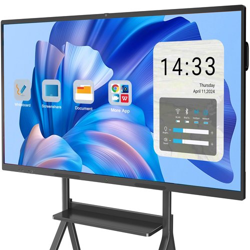 YCKJNB 55″ Smart Board, 4K UHD Touchscreen Display Electronic Whiteboard Built in Ultra High Definition Camera Open App Ecosystem, Interactive Whiteboard for for Business Office Classroom Home