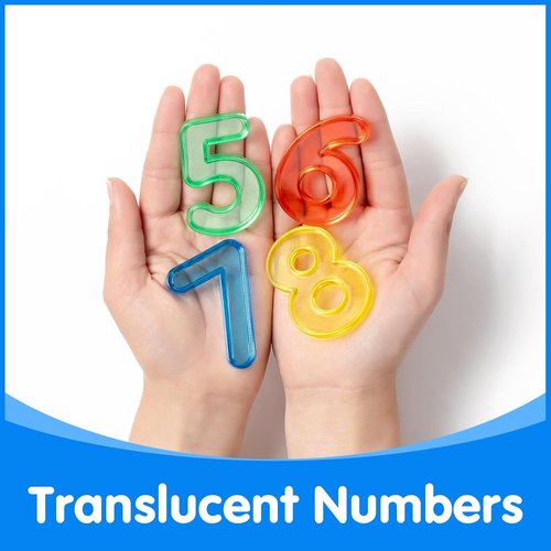 Skiennix 48 Pcs Translucent Numbers - Engaging Light Table Toys for Enhanced Learning & Fun