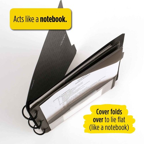 Five Star Bundle : Flex Hybrid NoteBinders 4 Pack, 1 Inch Binders, Notebook and Binder All-in-One, Black, White, Red, & Green (29328AE2)