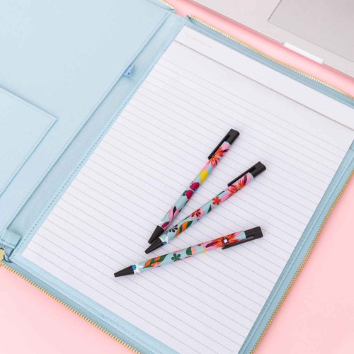 kate spade new york 13.25" x 9.50" Faux Leather Notepad Zip Folio with Interior Pocket, Zipper Close, and Pen Loop (Safari Floral)