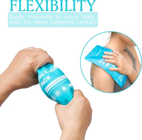 General Medi Reusable Hot & Cold Gel Pack Compress - 3-Pack for Migraine Relief & Muscle Pain