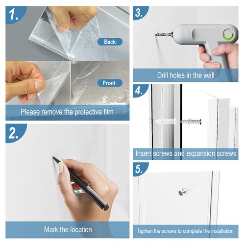 Acrylic Brochure Holder Wall Mount, Magazine and Pamphlet Display, Clear Literature Organizer Rack for 12 Pamphlets and 3 Magazines, Flyer Pamphlet Holder with Business Card Holders and Index Tabs