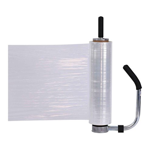 Universal High-Performance Handwrap Film, 18" x 1,500 ft, 12 mic (47-Gauge), Clear, 4/Carton