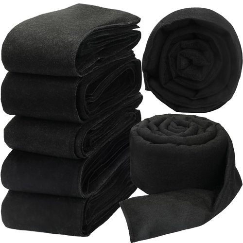 6 Pcs Water Activated Barrier for Flooding 5 Ft x 6.5 Inch Absorbent Flood Barriers for Home Sandless Sandbag Reusable Water Diverter for Door Garage Basement Prevention Rain Hurricane Black