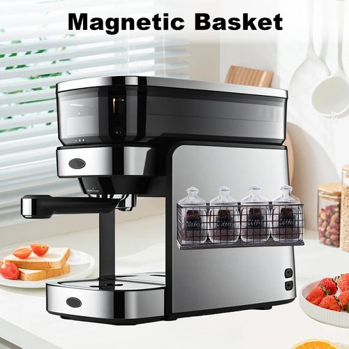 Ganydet Magnetic Basket, Magnetic Shelf for Fridge, Magnetic Spice Rack Wire Mesh Magnetic organizer Holder Accessories for Office Kitchen Classroom Storage, Black-High, 9.44" x 4" x 3.14"