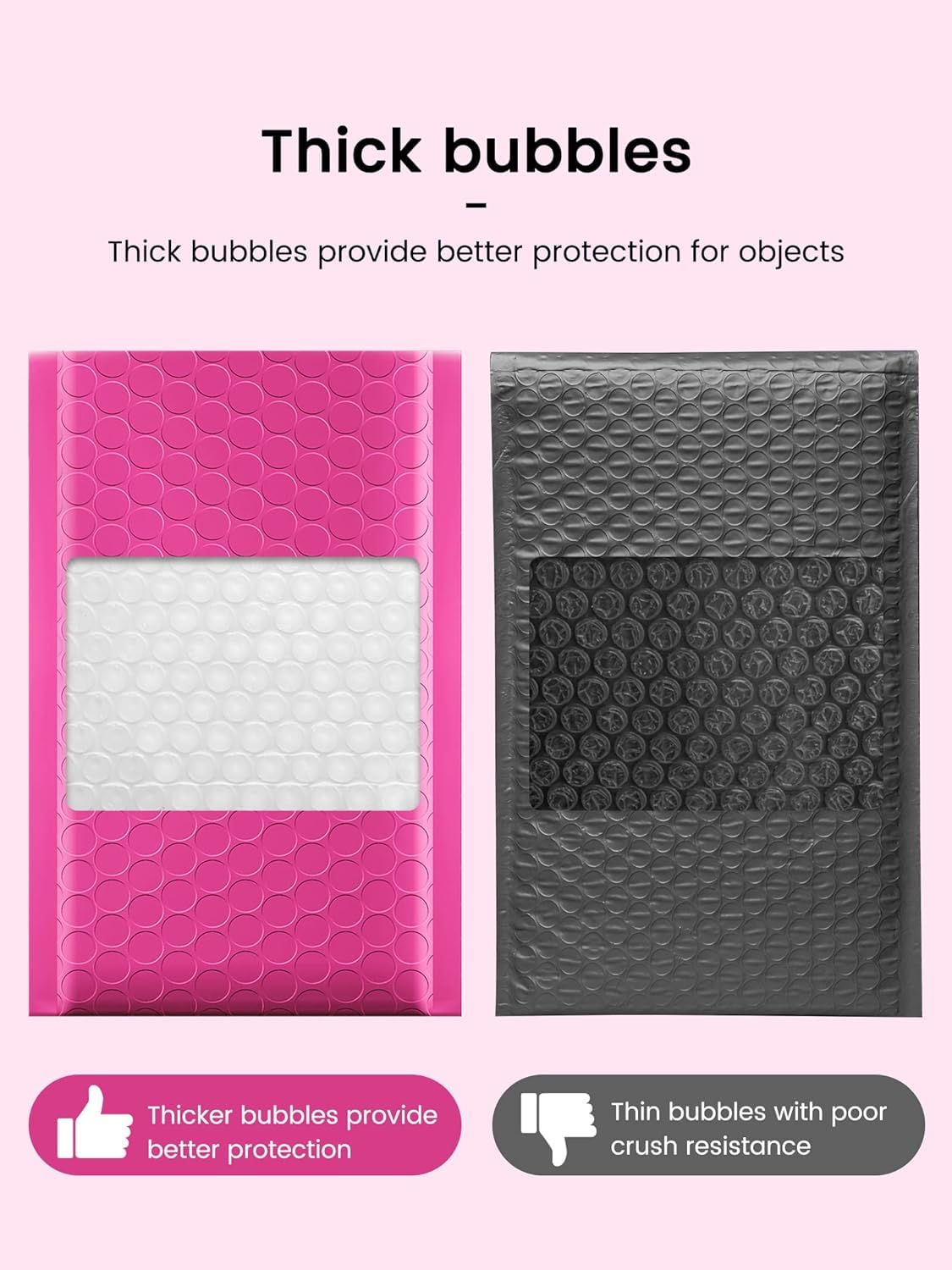 GSSUSA Pink Bubble Mailers 4x8 Inches 19200 Pack, Usable Size 4X7" Bubble Envelopes for Small Business, 1 Pallet Padded Envelope, Shipping Mailers, Packaging Bags, Mailing Envelopes, Shipping Supplies