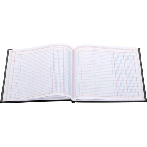 Wilson Jones Hardbound Accounting Journal, 9.25 x 7 Inches, 2 Columns, 80 Pages, 30 Lines per Page, Black (W74102A)