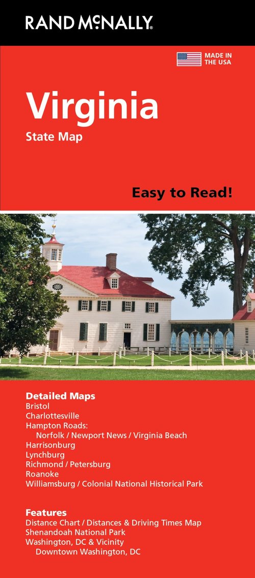 Rand McNally Easy to Read: Virginia State Map