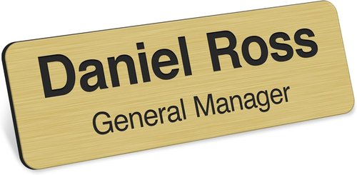My Sign Center Custom Engraved Name Tags - Durable Magnetic 1" x 3" Acrylic | Personalized Design