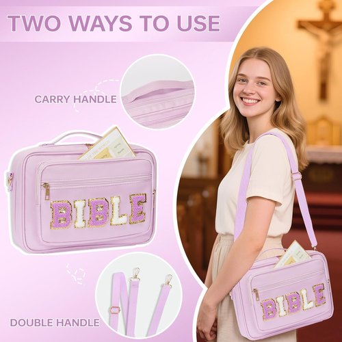 Regine Switzerland Bible Cover Case - Stylish Leather Tote Bag for Women | Perfect Christian Gift