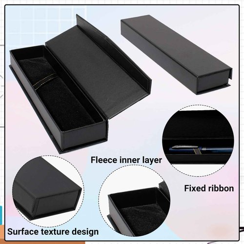 Olutacot 84 Pcs Pen Gift Boxes Empty Black Ballpoint Pen Gift Box with Cushion Pen Jewelry Display Box Empty Present Collection Cases for Birthday Souvenir Business Gifting Office Supplies