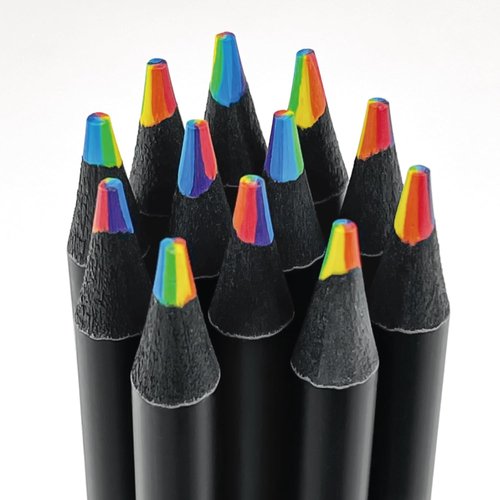 OHOME Rainbow Colored Pencils - 12 Pack Art Supplies for Kids & Teens | Perfect for Back to School & Crafts