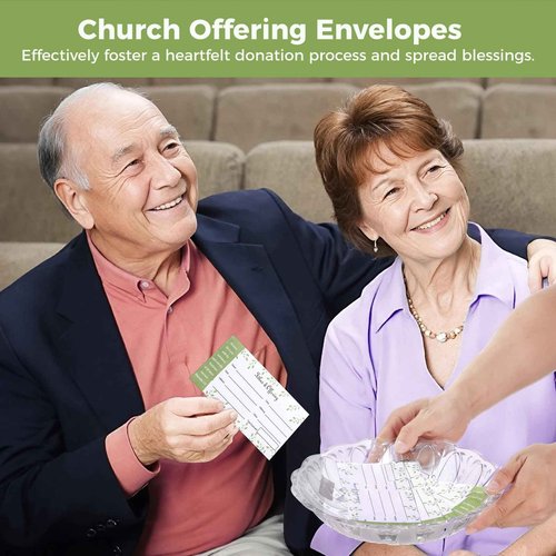 600 Pcs Church Offering Envelopes Tithe and Offering Donation Envelopes, 6.3×3.1" Bill Size Envelope Checks and Cash Envelopes for Christian Religious Occasions Supplies