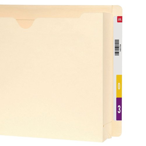 Smead End Tab Expanding File Jacket, Reinforced Straight-Cut Tab, 2" Expansion, Letter Size, Manila, Paper, 25 per Box (76910)