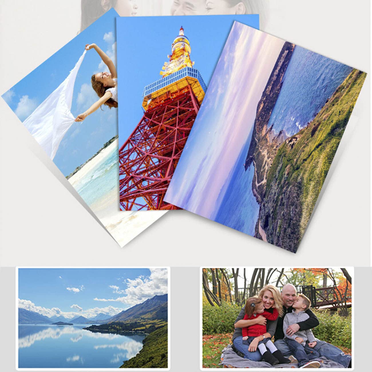 400 Sheets 4x6 Photo Paper Glossy 180gsm Premium Inkjet Printer Paper, 4"x 6" Waterproof High Gloss Photo Quality Paper, Smooth Bright White Finish, 4R Photographic Paper for All Inkjet Printers