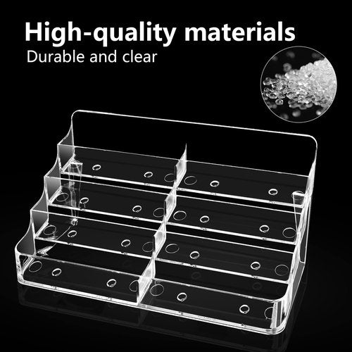 zavekia 4 Pack Business Card Holder, 8 Pocket Acrylic Business Card Holder for Desk