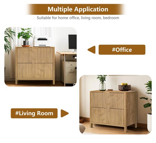ZYBT Lateral File Cabinet, Modern Farmhouse Filing Cabinets with 2 Drawers and Hanging Bar Wood Rustic Storage Cabinet for A4/Letter/Legal Size Documents,Office Storage Cabinet for Home Office