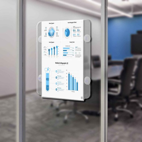 CiaoHER Acrylic Window Sign Holder 11 x 17, Clear Acrylic Frames Glass Window Mount Advertising Signage Sign Holder with 4 Suction Cups for Mall, Office, Home, Restaurant, Vertical （6 Pack）