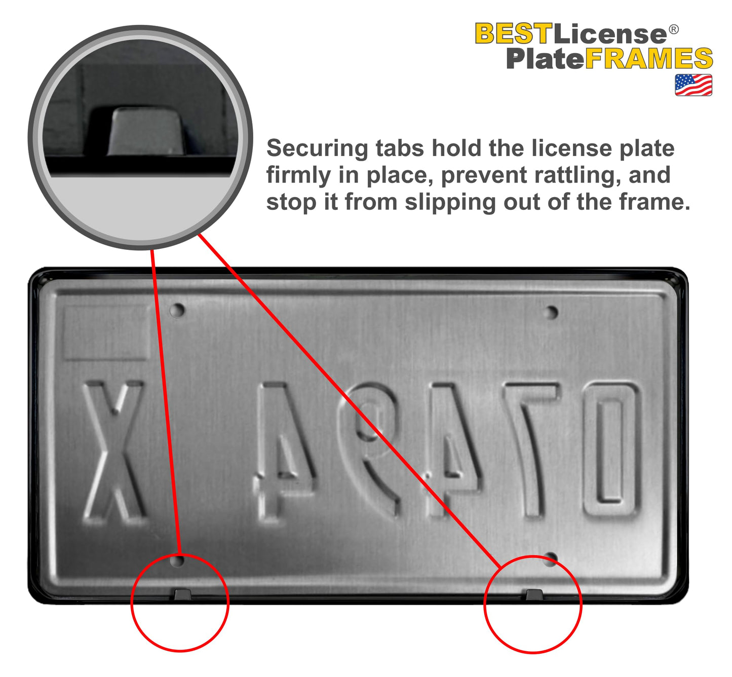 Custom Personalized Black Powder-Coated Metal Laser Engraved Standard Size - Car/Automobile License Plate Frame with Free caps - Steel/Black Text (Qty: 1 Frame)