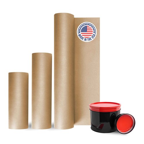 IDL Packaging Masking Paper Set of 9, 12" and 18" Brown Masking Paper Rolls (60-Yard Long) to Cover Area - Perfect for Home Improvements