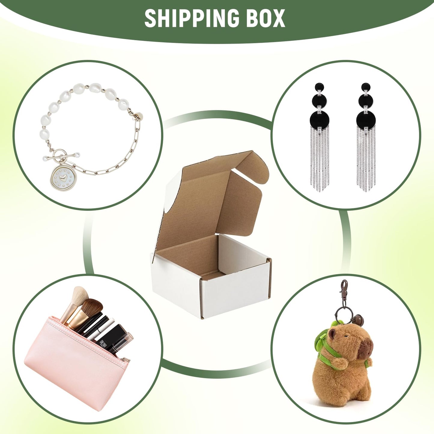 25 Pack 13"x10"x4" inch Shipping Boxes White Corrugated Cardboard Box for Small Business, Mailer, Shipping, and Packing