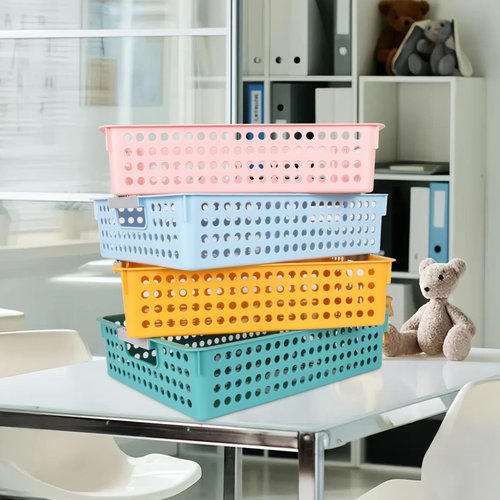 4PCS Turn in trays classroom,Paper trays,Classroom Baskets, Paper baskets Organizational Solution for Office and School