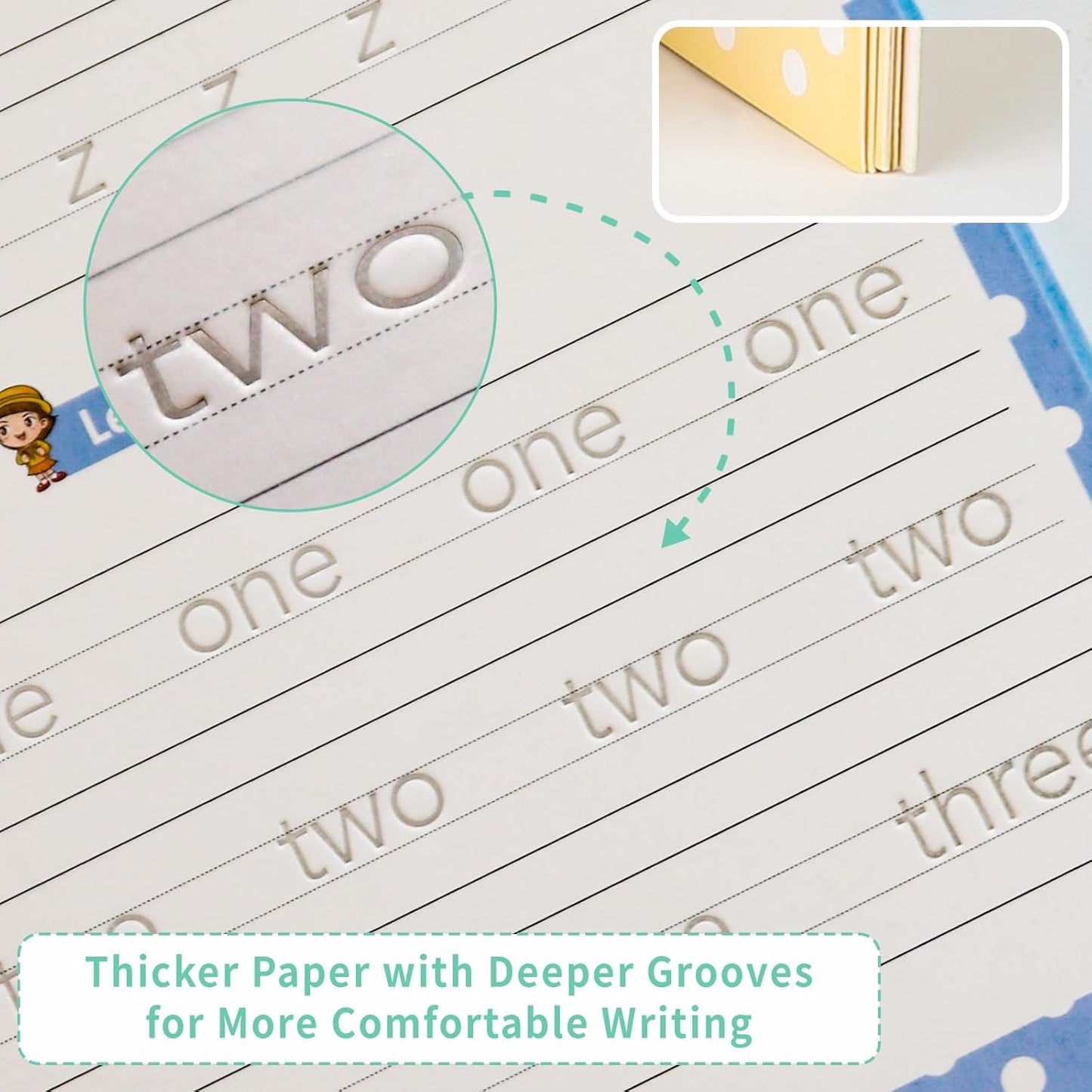 Skiennix Handwriting Practice Kit - Grooved Reusable Copybooks for Kids | Ideal for Preschool & Kindergarten