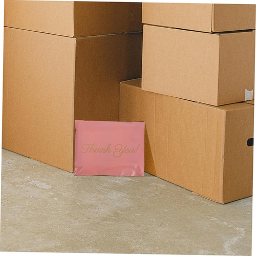 Generic 100pcs Thank You Mailing Bags Sturdy 12 Mil Shipping Bags Logistics Self-Sealing Express Packaging for Small Items and Deliveries