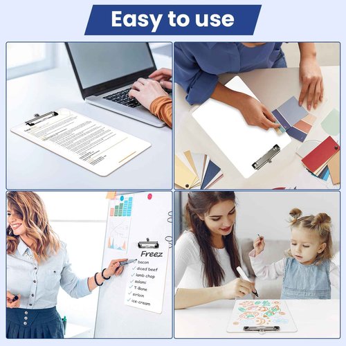 Juvealoe Dry Erase Clipboard with Pen Holder, 8.5 x 11 Double-Sided White Boards for Classroom, Teacher, Students, Kid. Size 9 x 12.5 in, School & Home Supply(Pack of 20)