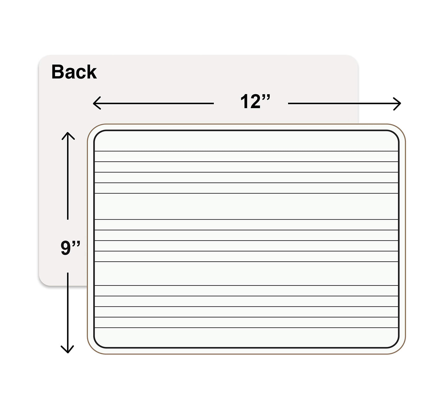 Scribbledo Dry Erase Music Staff White Boards 9" X 12 Inch Lapboard Double Sided Musical Notes whiteboard for Kids Students, Musicians and Home