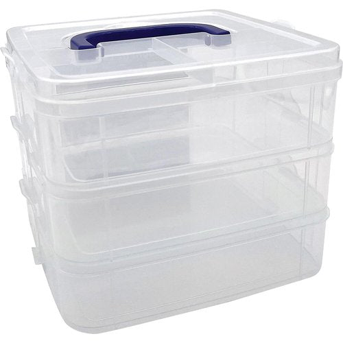 Teacher Created Resources Clear Stackable Storage Containers (TCR20449), 7"L x 6.5"W x 5.38"H