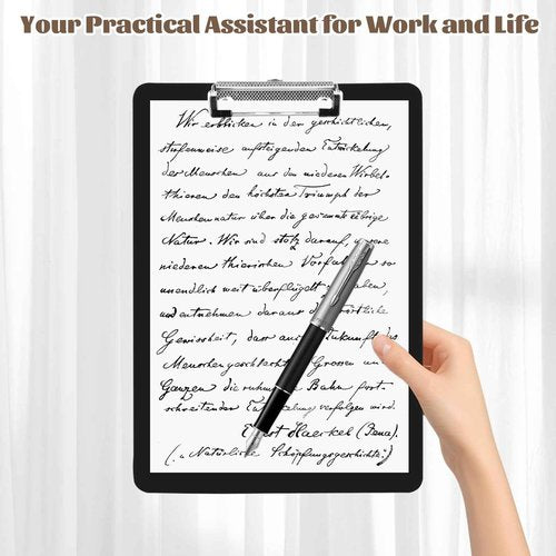 MIVIDE 30 Pack Black Clipboards, Black Plastic Clipboards Bulk, Plastic Office Clipboard 12 x 8.7 Inch Size Clipboard for Classroom, Teacher, Home, Office Supply