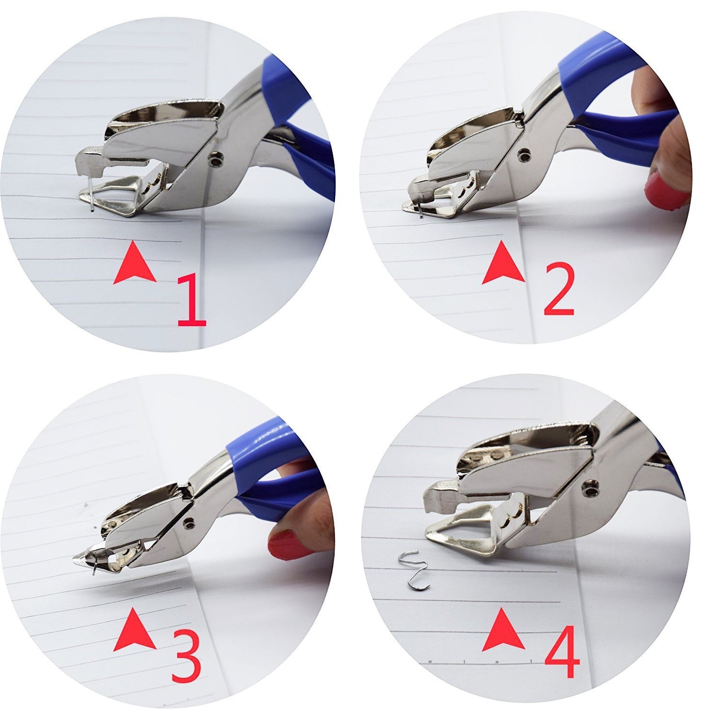 Skiennix Staple Remover - Handheld Comfort Tool for Easy Staple Removal | Pink & Blue Colors