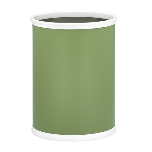 Kraftware Fun Colors Oval Waste Basket, 14", Mist Green