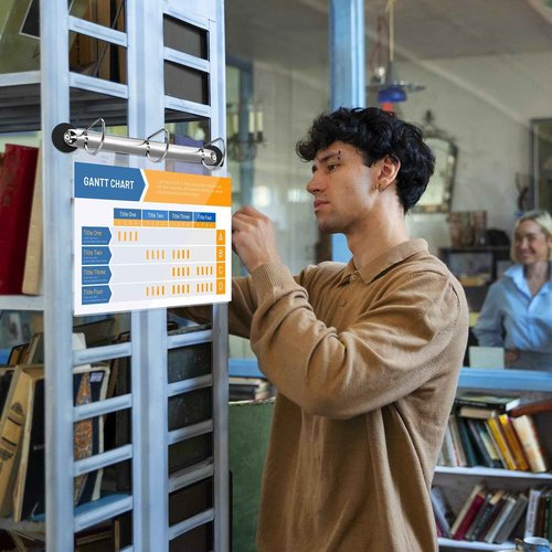 5 Pack 3 Ring Binder Mechanism 1.5 Inch Hanging Binder Rings for 8.5 x 11 Inch Sheets, Magnetic D Rings