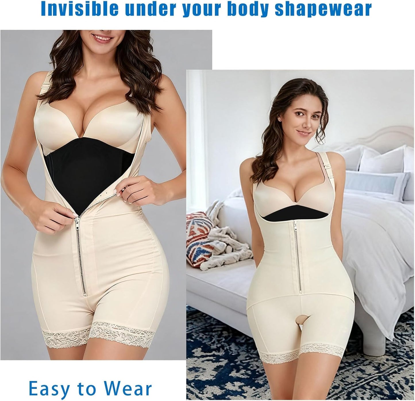 YNEANZD Lipo Foam 360 - Adjustable Ab Board for Post-Surgery Recovery | Black Compression Waist Cincher