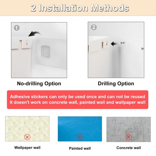 PAG-Mass Hanging Wall File Organizer, Pack of 3 Plastic Desktop Accessories Storage Rack No Drilling Wall Mounted Magazine Mail Paper Envelope Planner Holder for Home Office School