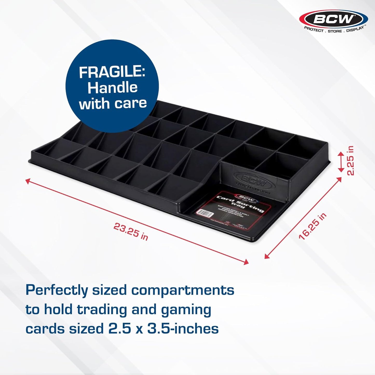 BCW Card Sorting Tray - 24-Cell Trading Card Organizer for TCG & Sports Cards | Perfect for Pokémon, Baseball, Magic