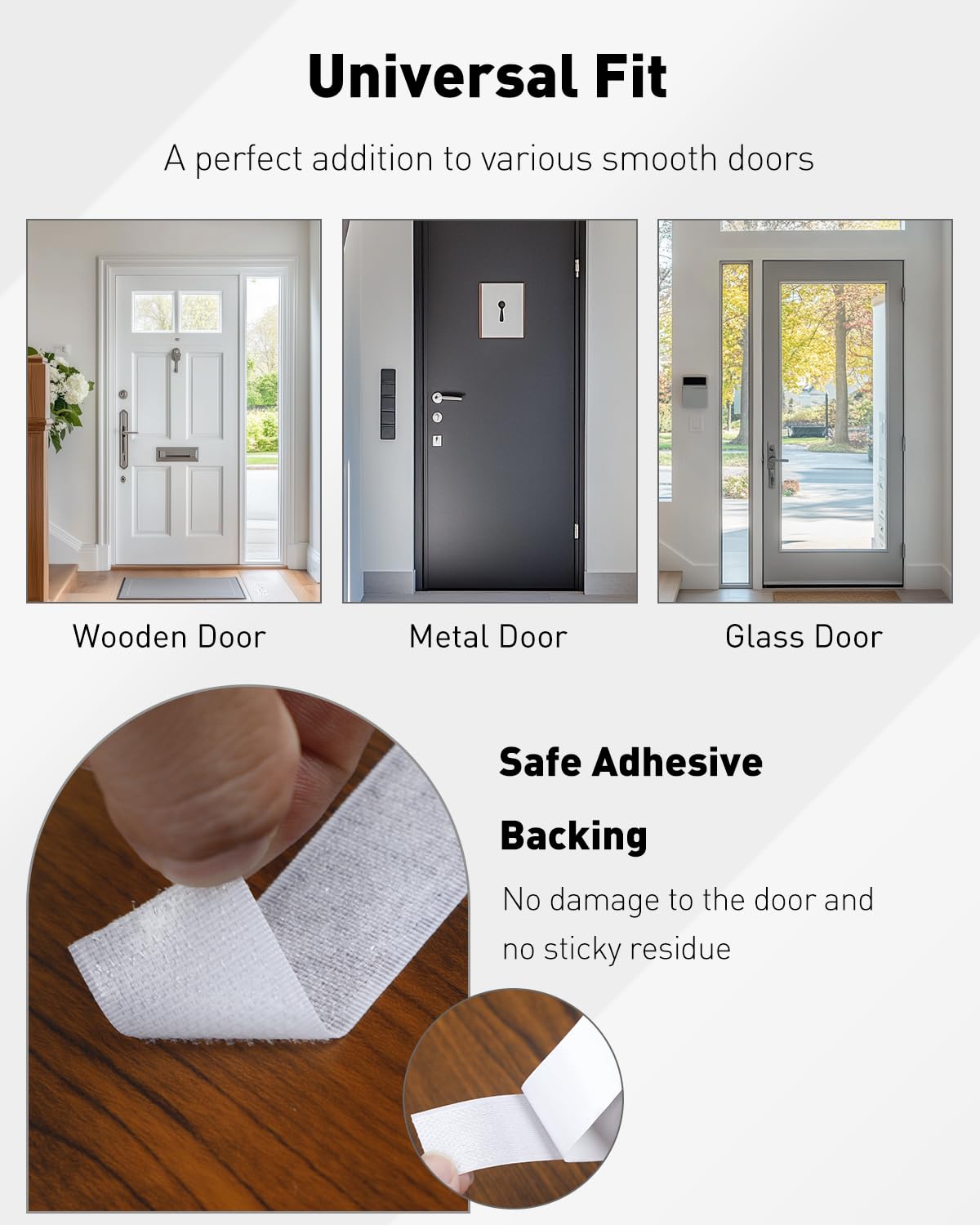 Uniclife White Mail Slot Catcher for Door, Large Capacity Letter Catcher Letterbox Catcher, Front Door Mail Catcher with Hook and Loop Fasteners, Indoor Post Catcher Bag for Small Packages & Magazines