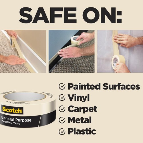 Scotch Greener Masking Tape - Eco-Friendly, 0.94 in x 60 Yards | Perfect for Painting and Crafting