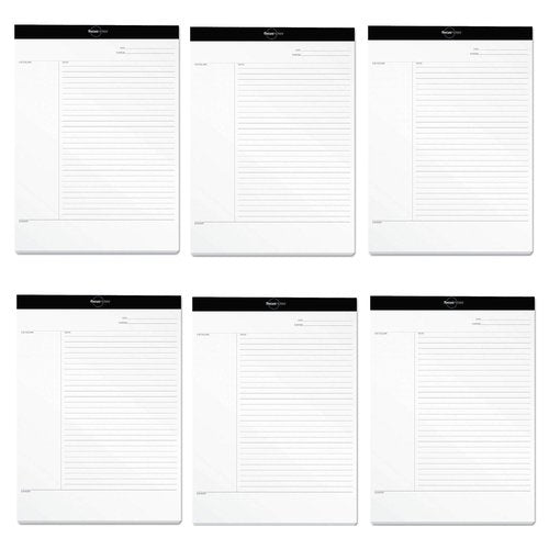 TOPS FocusNotes Note Taking System Legal Pad, 8-1/2 x 11-3/4 Inches, White, 50 Sheets (77103) - 6 PACK