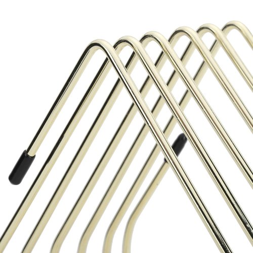 Estink Desk Book Storage Rack, 5 Slot Heart Shaped Book Shelf Telescopic Files Folder Stand Office File Organizer Bookshelf Decor Craft Supplies for Office Home Desk Decoration (Gold)