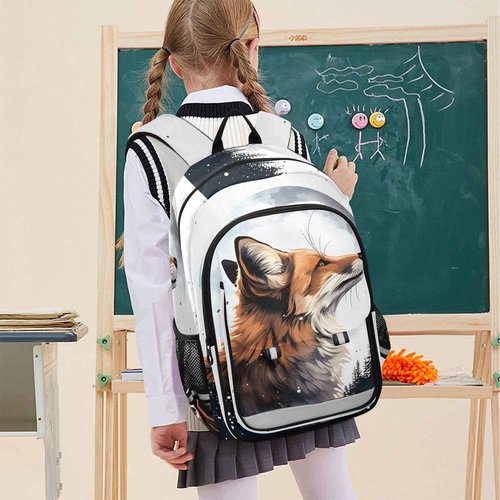 FUQIUMI Laptop Backpack Fashion Travel Backpack for Women Men Fox in Forest School Backpack for Teens Boys Girls,Water Resistant & Lightweight