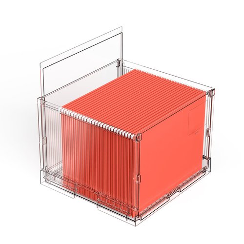 UMAIL File Box,Hanging File Organizer,Portable Storage Bins with Lids,Letter-size File Holder File Cabinet for Office/Home/Decor No Folders(1pack