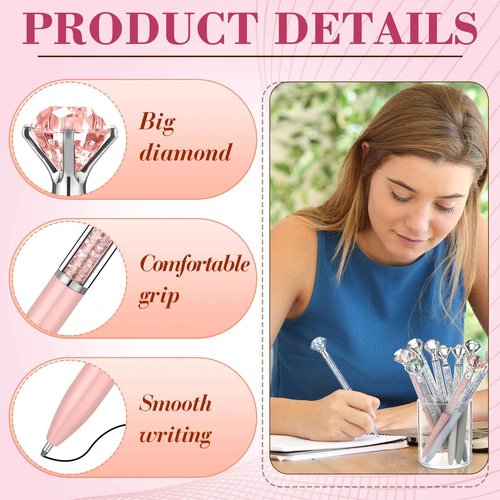 Sayglossy 160 Pcs Diamond Ballpoint Pens Big Crystal Colorful Retractable Gem Rhinestones Bling Jewel Pens for Women Wedding Bridal Shower Office Gifts (Morandi Color)