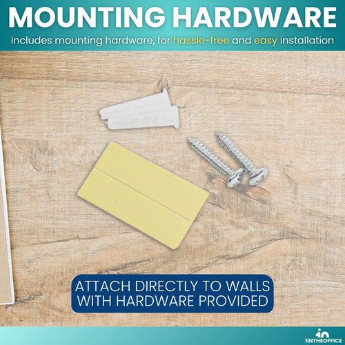 1InTheHome Hanging Wall File Organizer, Wall Mounted File Holder, Letter Size, 7 Pocket, Expandable, Black