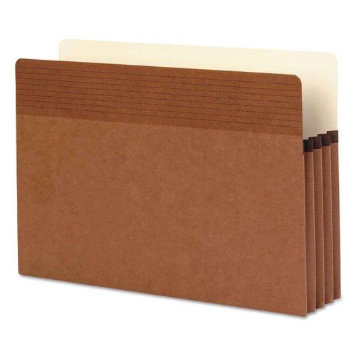 Smead Easy Grip® File Pocket, Straight-Cut Tab, 3-1/2" Expansion, Legal Size, Redrope, 25 per Box (73210)